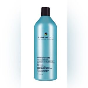 Pureology Strength Cure Shampoo - Light Blue Liter Bottle 33.8oz.  New with seal